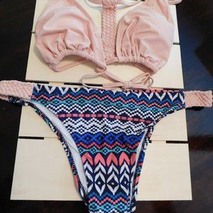 Women's XL Multi Color Bikini - New